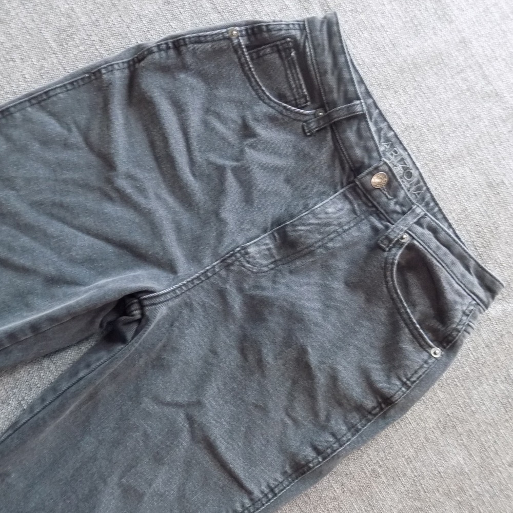 Arizona Jean Co Mom Jeans Womens 7 Gray Excellent Highest Rise Curvy Tapered Leg